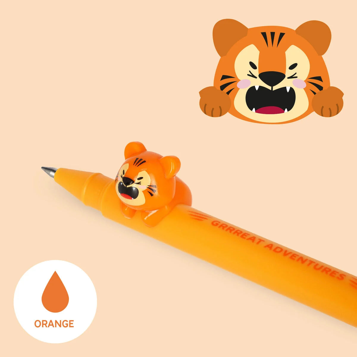 Tiger "Grrreat Adventures" - Lovely Friends Gelstift, Legami