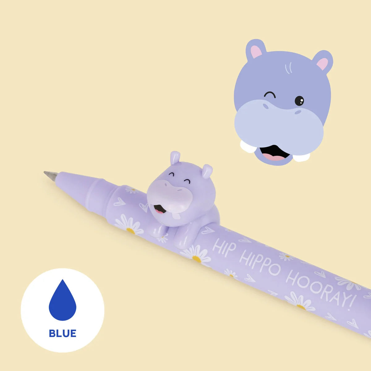 Nilpferd "Hip Hoppo Hooray" - Lovely Friends Gelstift, Legami