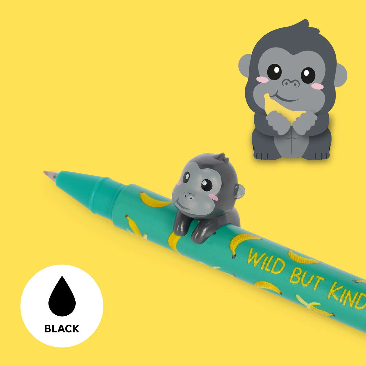 Gorilla "Wild but kind" - Lovely Friends Gelstift, Legami