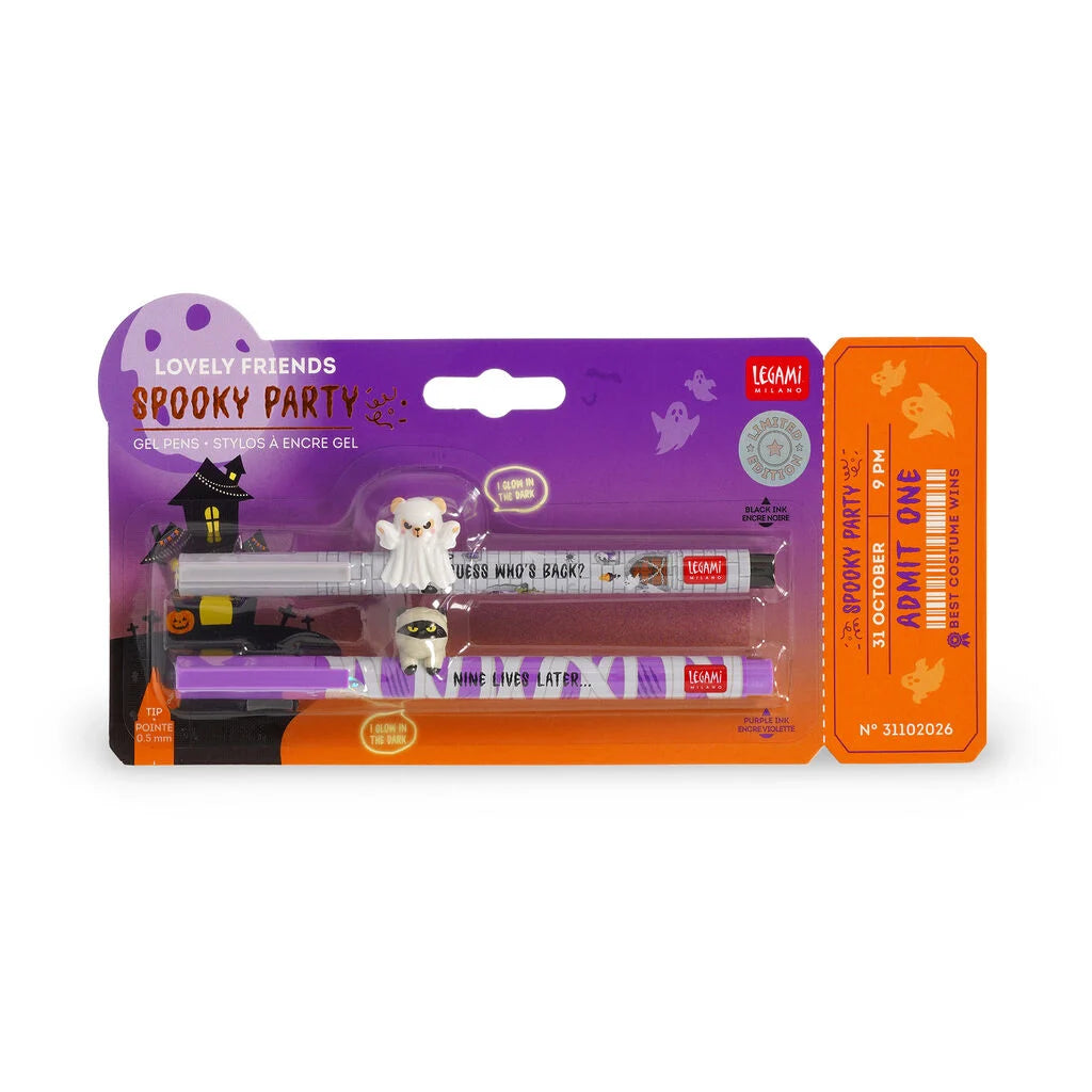 "Spooky Party" - 2er Set Lovely Friends Gelstift, Legami