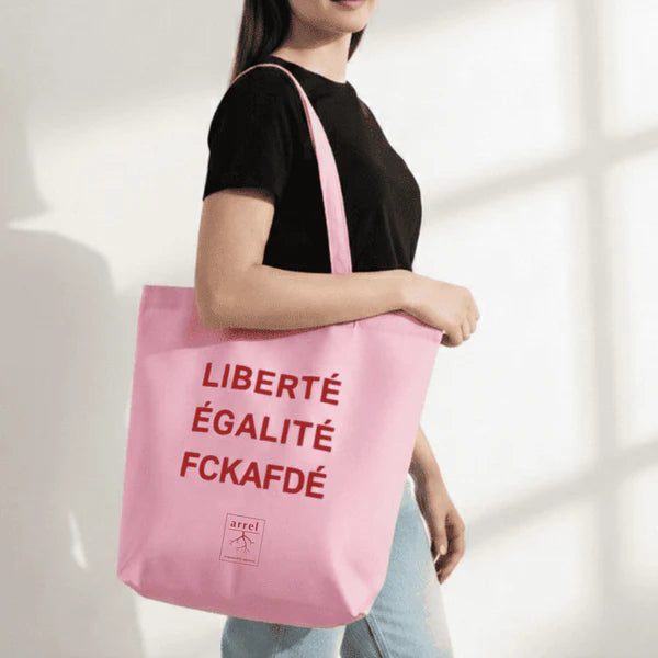 FCKAFDÉ Premium Tote Bag - Pink & Red