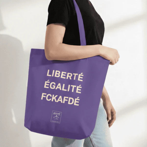 FCKAFDÉ Premium Tote Bag - Lila & Cream