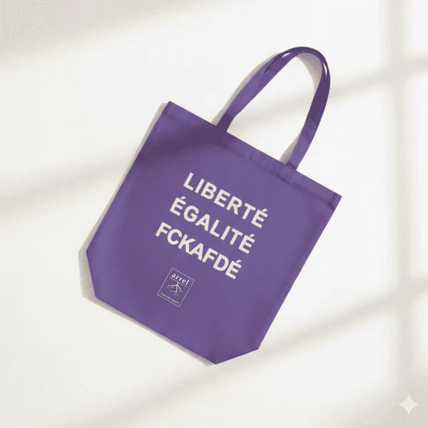 FCKAFDÉ Premium Tote Bag - Lila & Cream