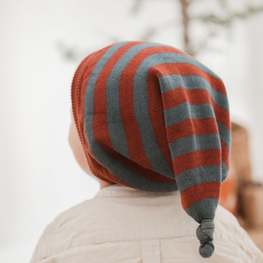 Wichtelmütze "Grün/Orange" (1-6 Jahre)