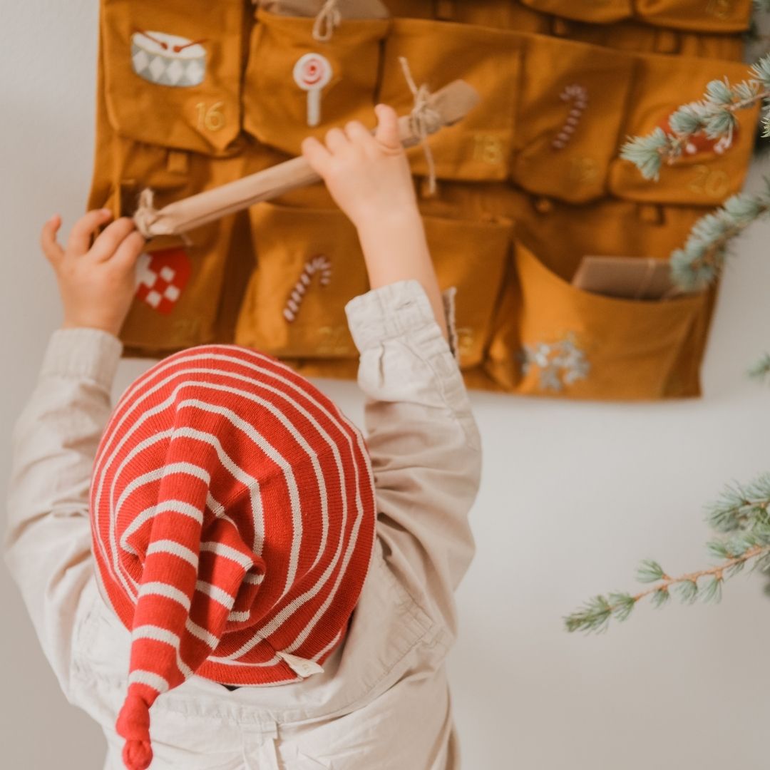 Wichtelmütze "Rot/Weiß" (1-6 Jahre)