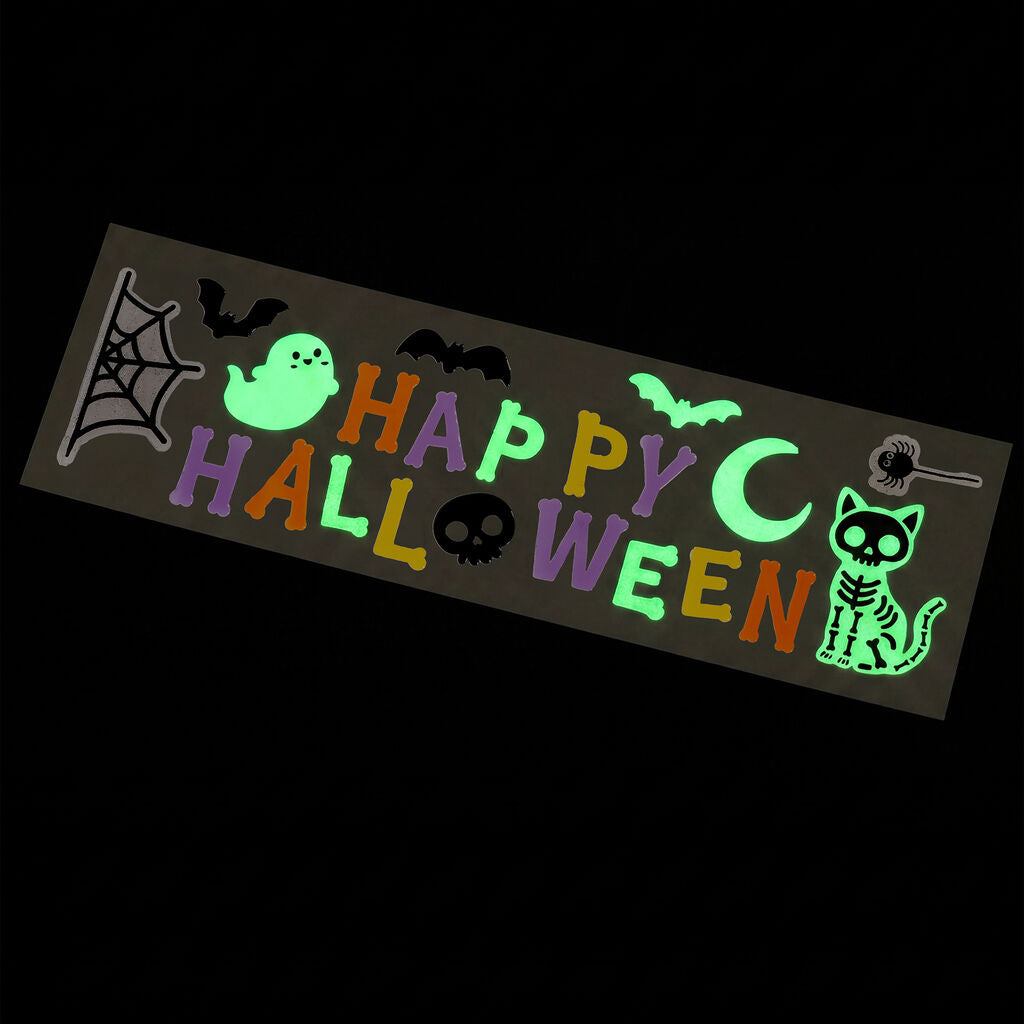 "Happy Halloween" - Window-Glow Gel-Fensteraufkleber