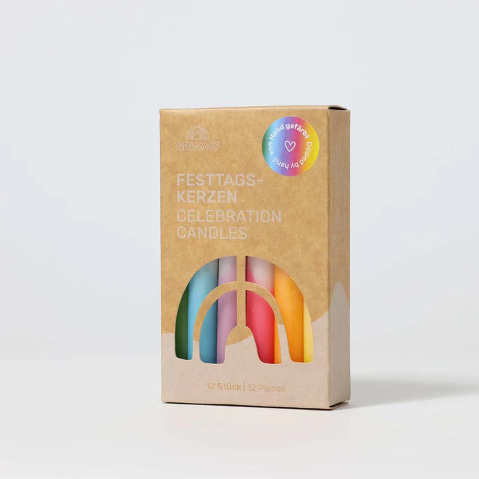 Festtags-Kerzen Dip-Dye "Regenbogen"