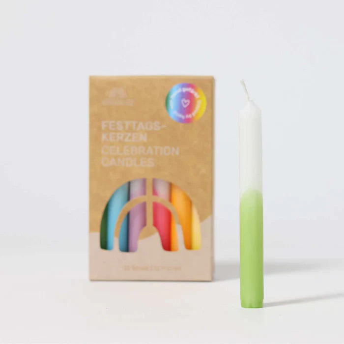 Festtags-Kerzen Dip-Dye "Regenbogen"
