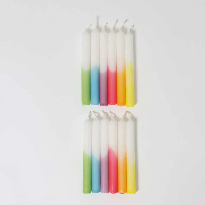 Festtags-Kerzen Dip-Dye "Regenbogen"