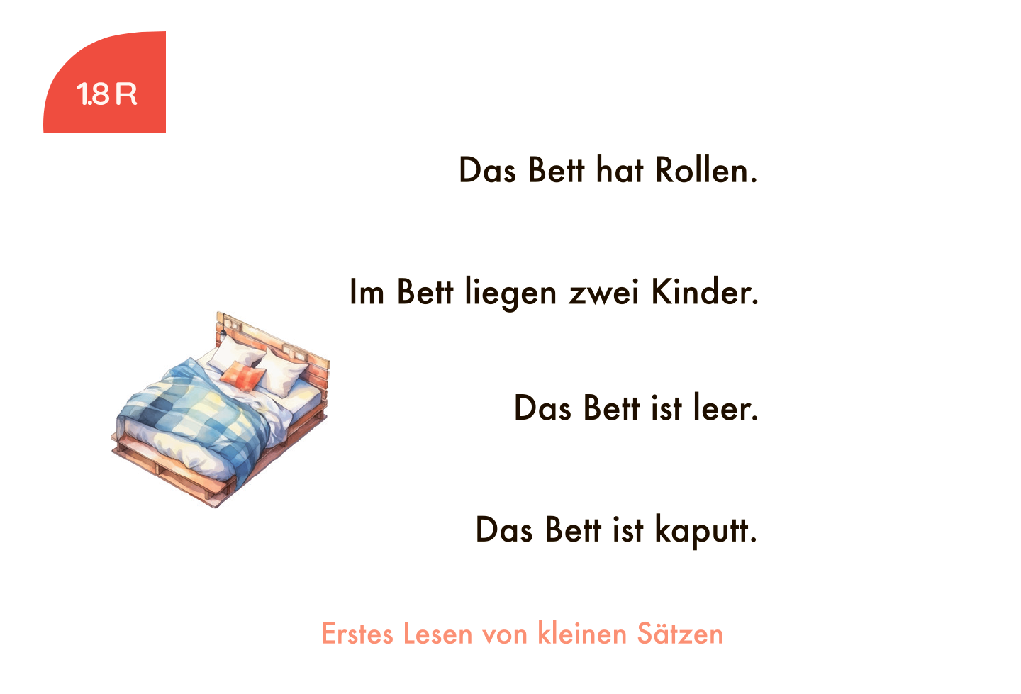Kartensatz: Erstes Lesen von kleinen Sätzen (2. Klasse)