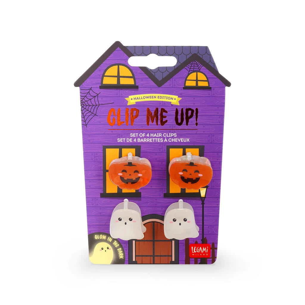 Set aus 4 Halloween Mini-Haarclips - "Clip me Up!"