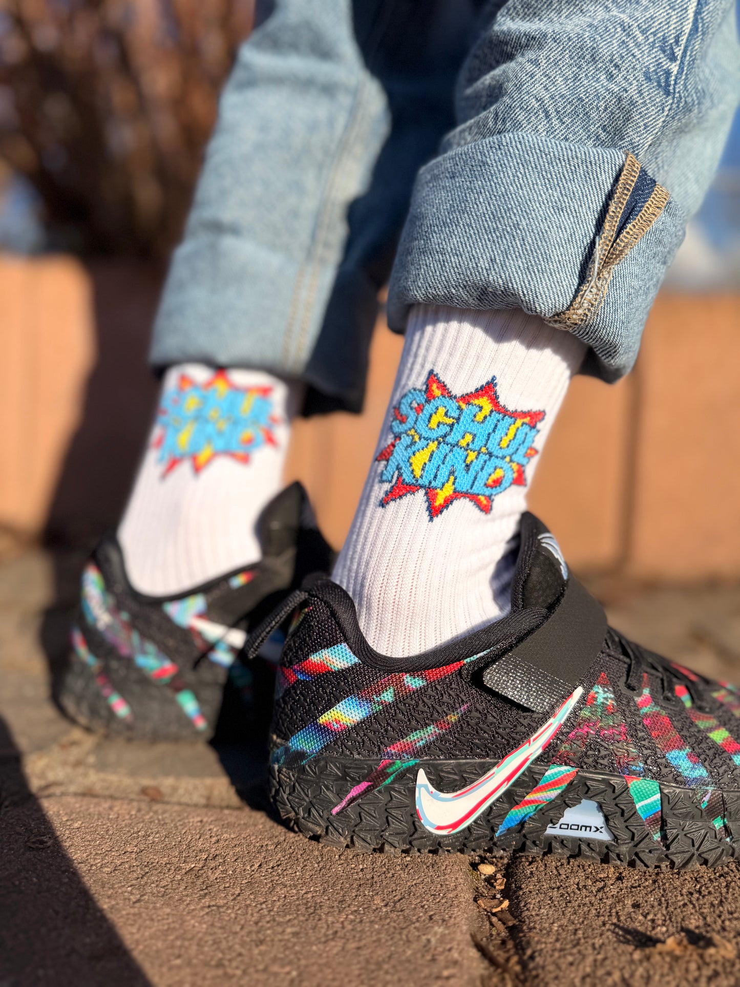 Kindersocken "SCHULKIND", Super Hero