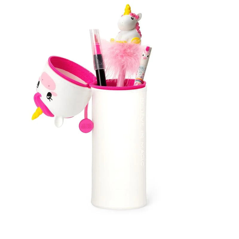 "Einhorn" 2-in-1-Federmäppchen aus Silikon - Kawaii