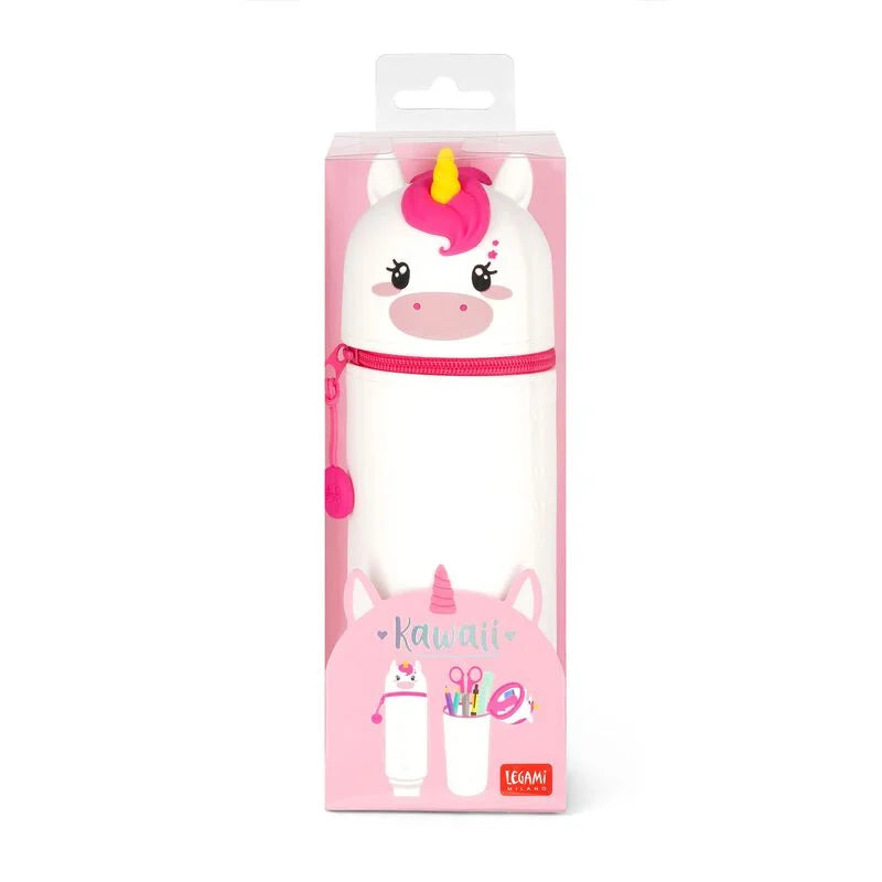 "Einhorn" 2-in-1-Federmäppchen aus Silikon - Kawaii