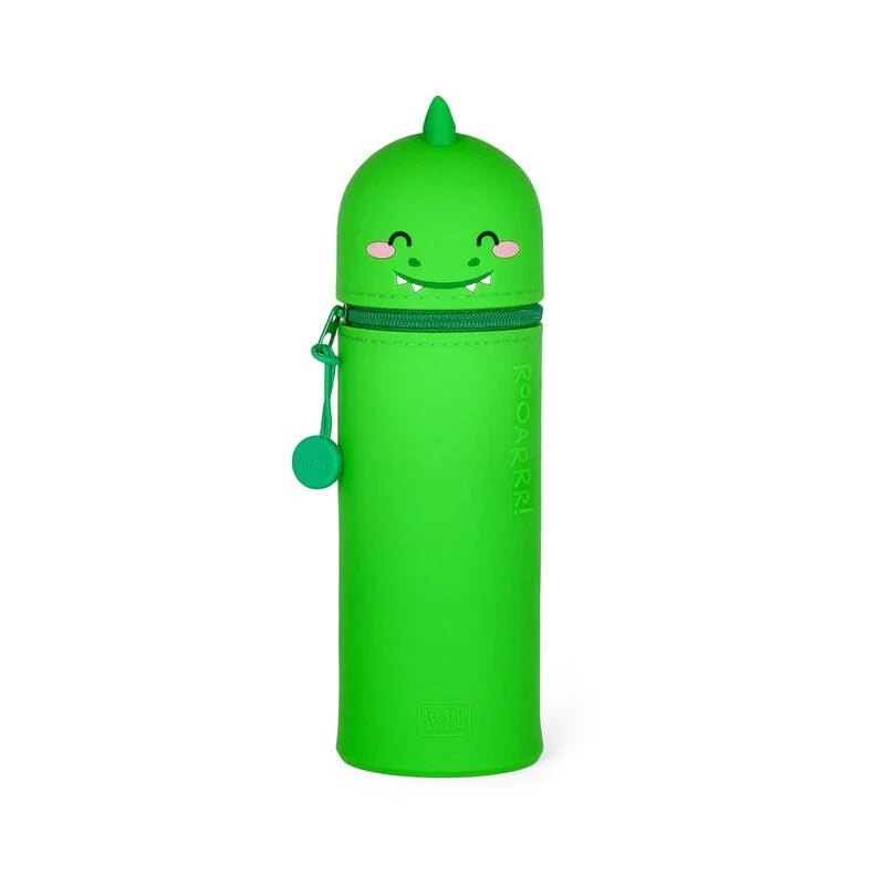 "Dino" 2-in-1-Federmäppchen aus Silikon - Kawaii