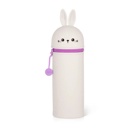 "Hase" 2-in-1-Federmäppchen aus Silikon - Kawaii