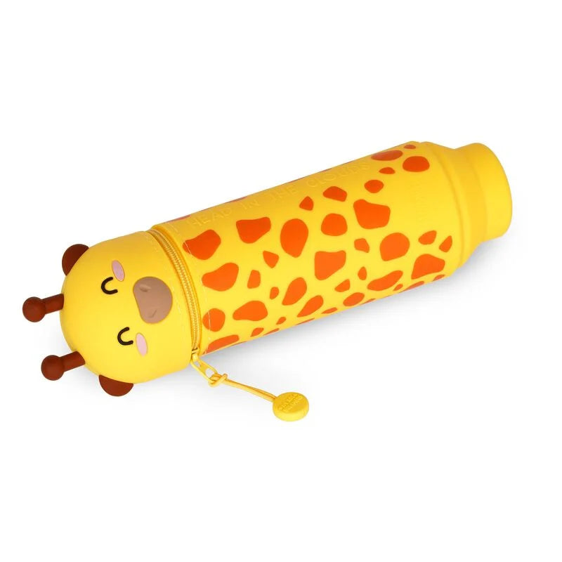 "Giraffe" 2-in-1-Federmäppchen aus Silikon - Kawaii