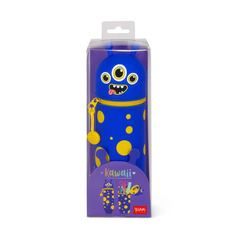 "Monster" 2-in-1-Federmäppchen aus Silikon - Kawaii
