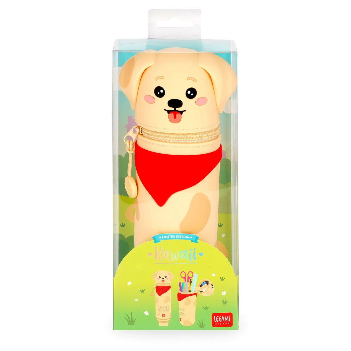 "Golden" 2-in-1-Federmäppchen aus Silikon - Kawaii