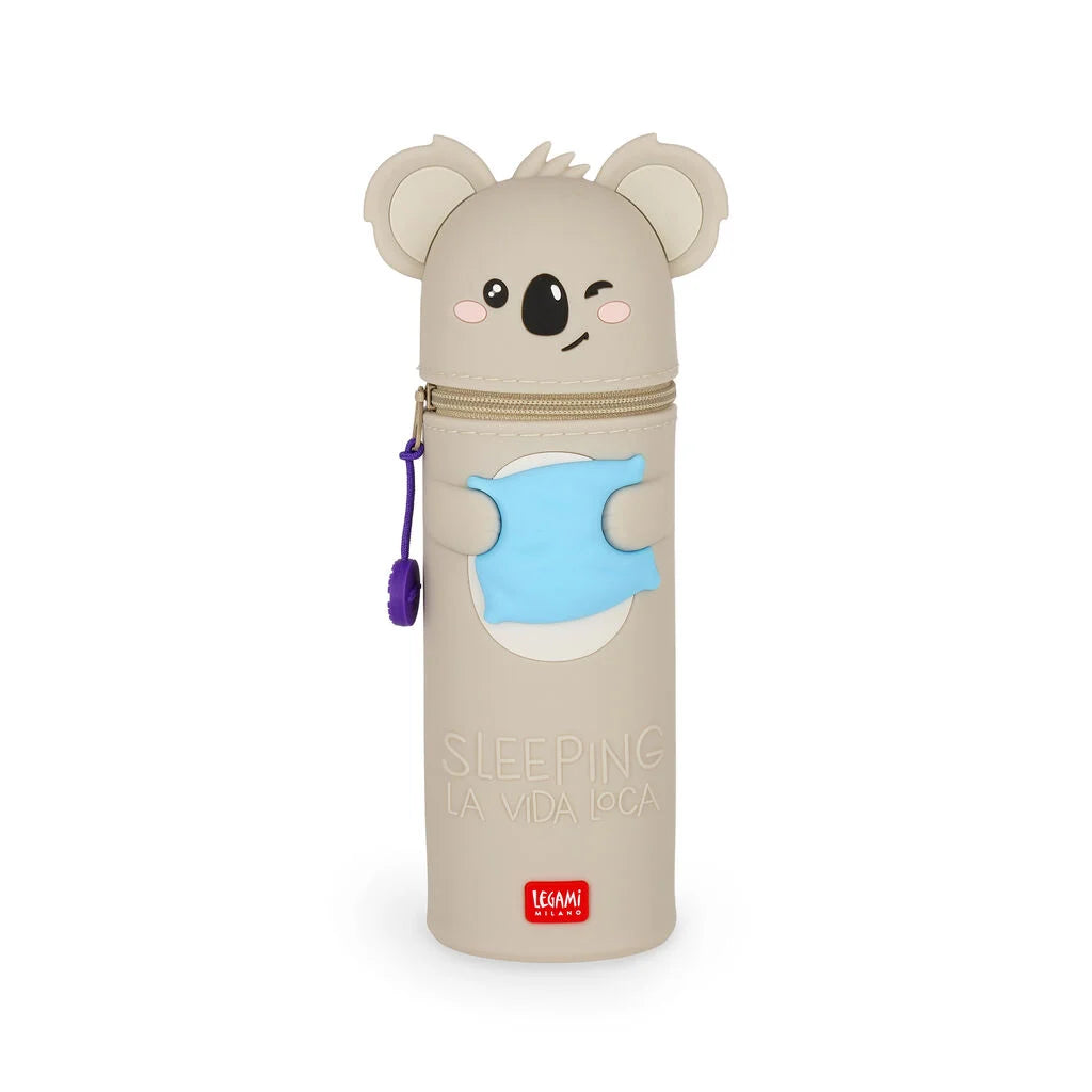 "Koala" 2-in-1-Federmäppchen aus Silikon - Kawaii