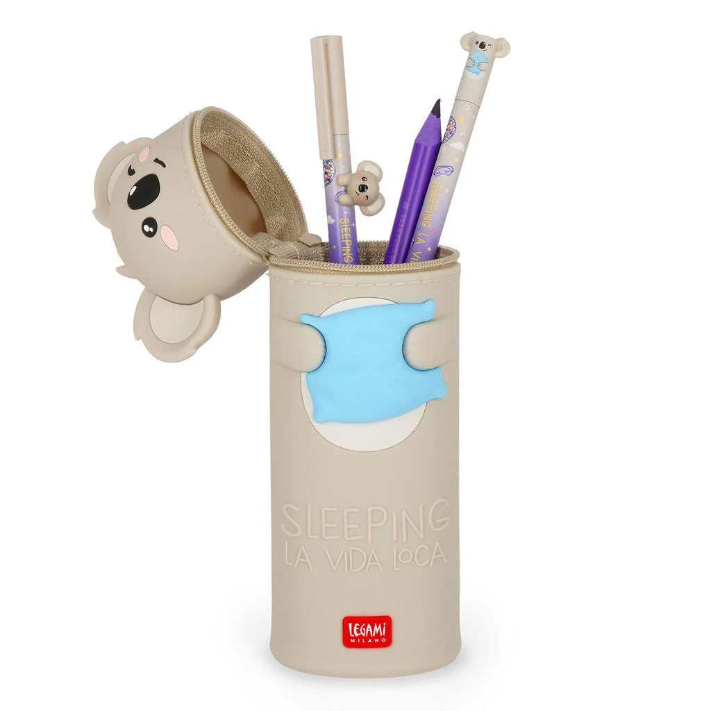 "Koala" 2-in-1-Federmäppchen aus Silikon - Kawaii