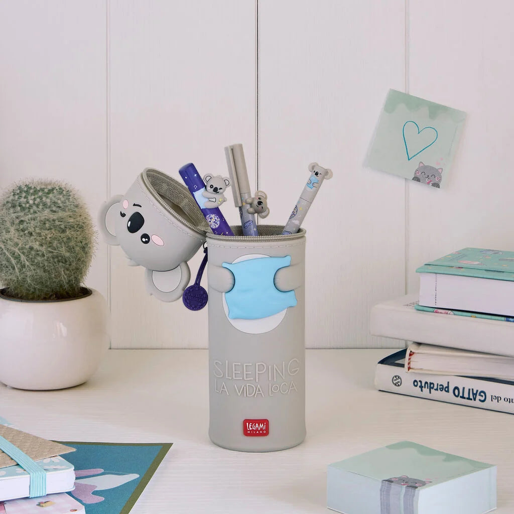 "Koala" 2-in-1-Federmäppchen aus Silikon - Kawaii