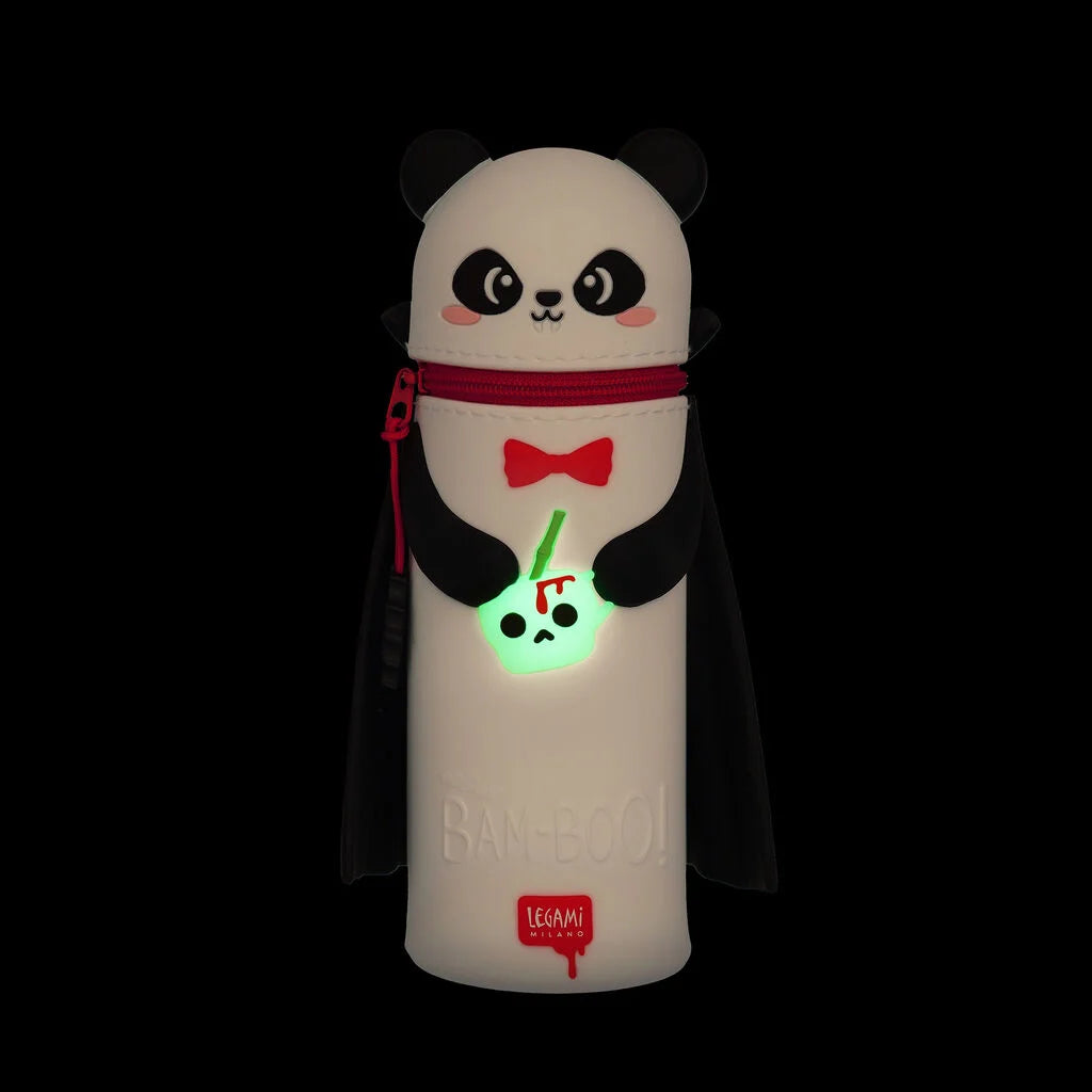 "Panda Bam-Boo" 2-in-1-Federmäppchen aus Silikon - Kawaii