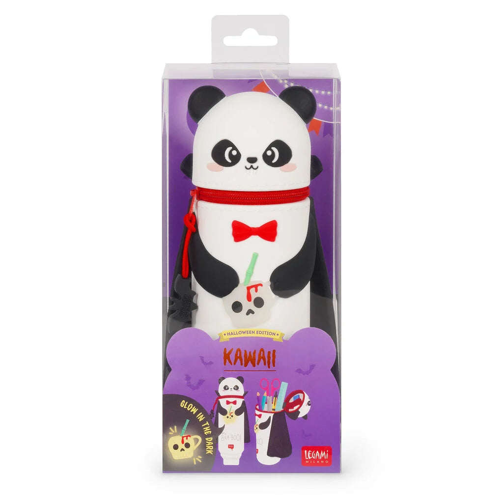 "Panda Bam-Boo" 2-in-1-Federmäppchen aus Silikon - Kawaii