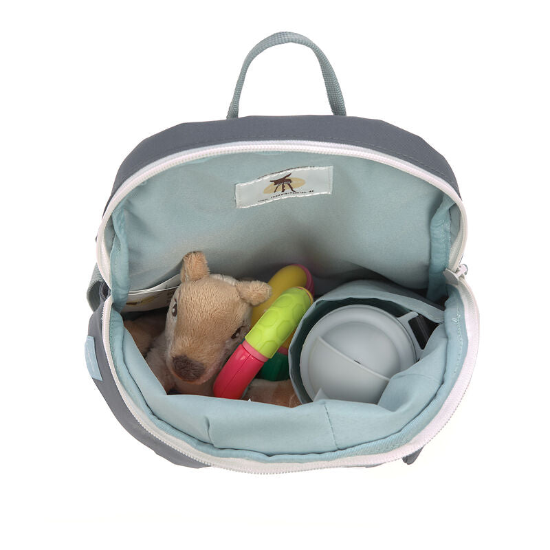 Kindergartenrucksack "Tiny", Waschbär, grau