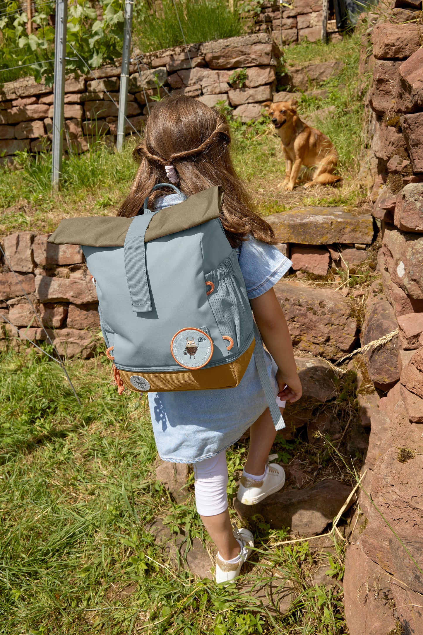 Kinderrucksack "Rolltop", Nature, hellblau