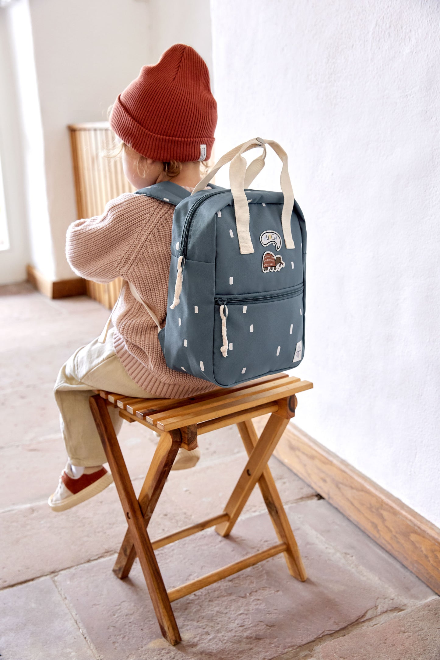 Kindergartenrucksack "Square", Happy Prints, dunkelblau