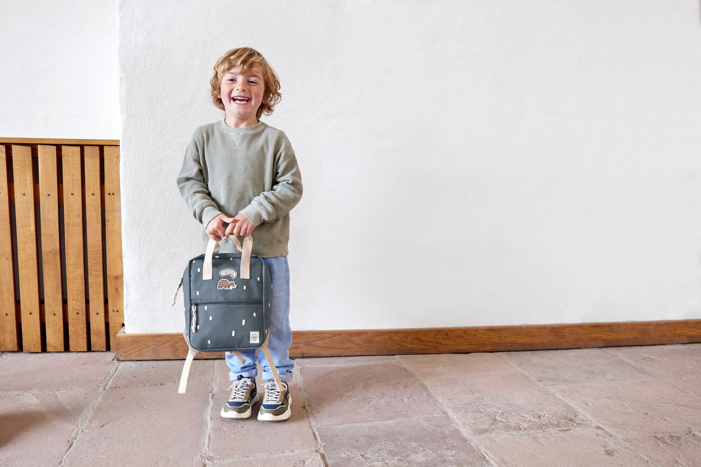 Kindergartenrucksack "Square", Happy Prints, dunkelblau