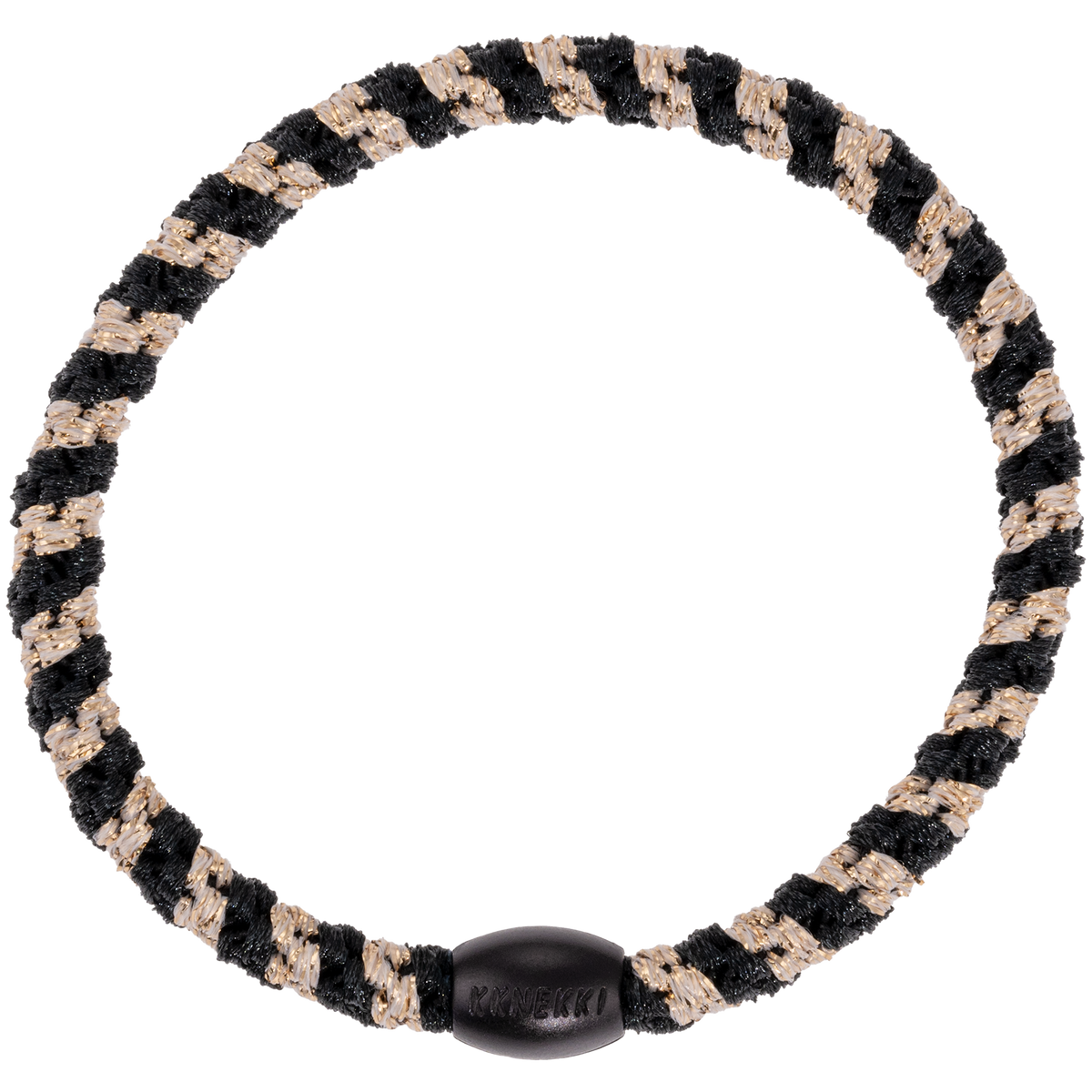 KKNEKKI (slim) black-beige glitter stripe