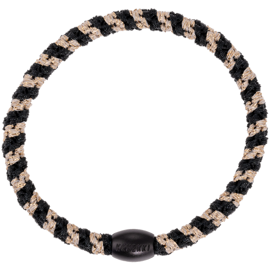 KKNEKKI (slim) black-beige glitter stripe