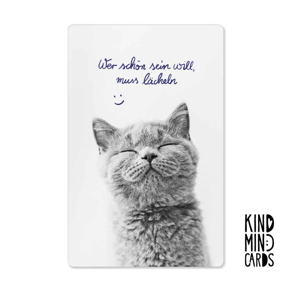 Postkarte "Wer schön sein will, muss lächeln"