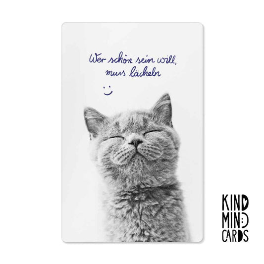 Postkarte "Wer schön sein will, muss lächeln"