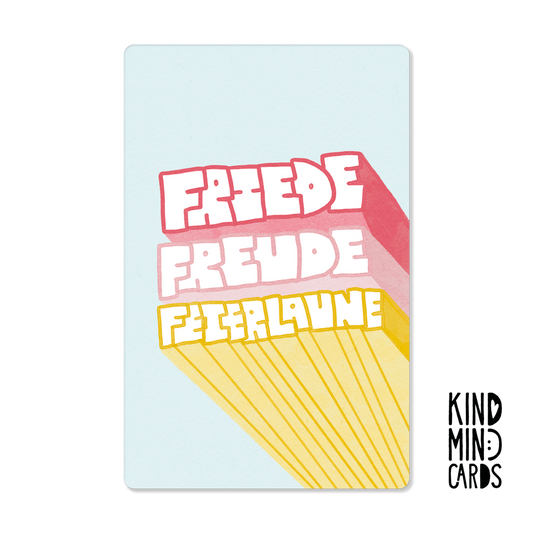Postkarte "Friede Freude Feierlaune"