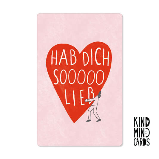Postkarte "Ich hab dich so lieb"
