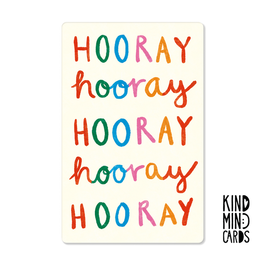 Postkarte "Hooray"