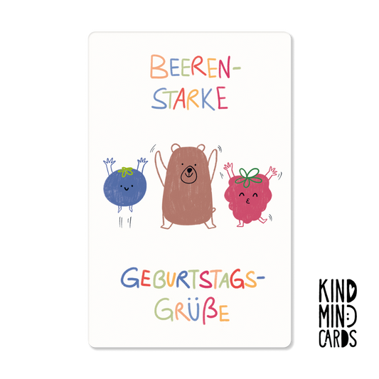 Postkarte "Beerenstarke Geburtstagsgrüße"
