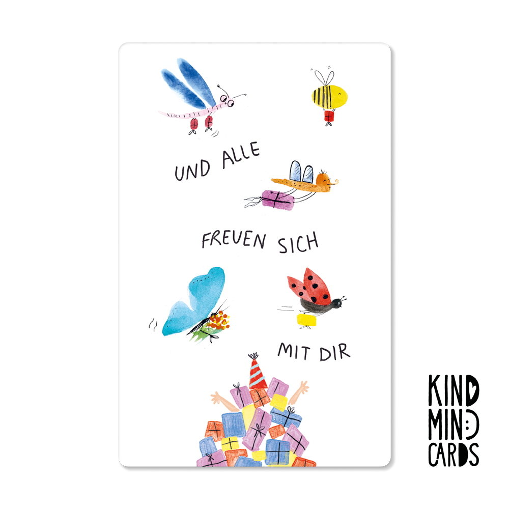 Postkarte "und alle freuen sich mit dir"