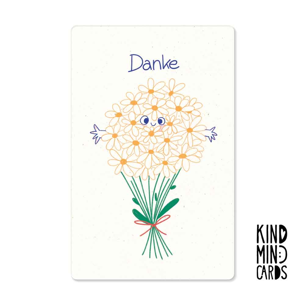 Postkarte "Danke" (Blumenstrauß)