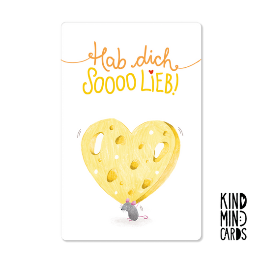 Postkarte "Hab dich soooo lieb"
