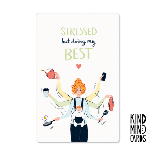 Postkarte "Stressed but doing my best"