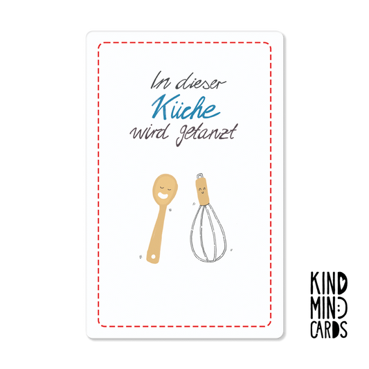Postkarte "In dieser Küche wird getanzt"