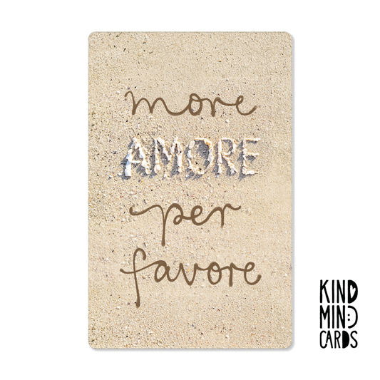 Postkarte "More amore per favore"