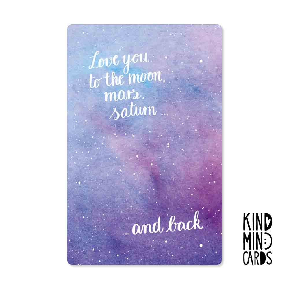 Postkarte "Love you to the moon, mars, saturn..."