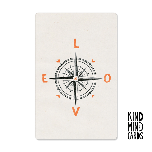 Postkarte "Love compass"