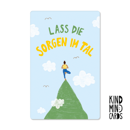 Postkarte "Lass die Sorgen im Tal"