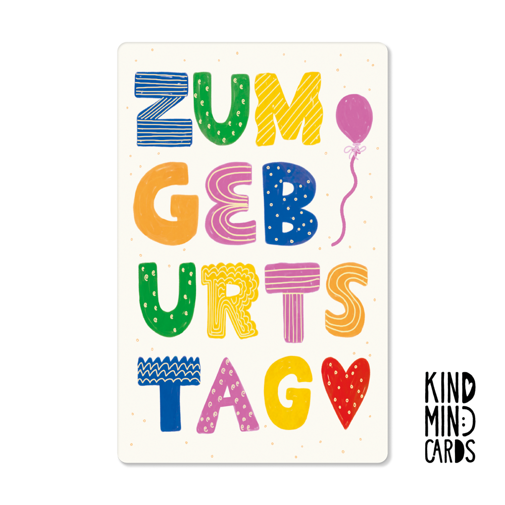 Postkarte "Zum Geburstag"